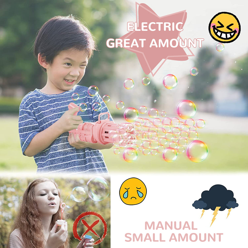 Eleboat® 8-Holes Electric Bubble Blaster Gun (Pink) Eleboat® 8-Holes Electric Bubble Blaster Gun (Pink)